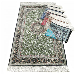 Green Kilim Prayer Mat, Turkish Prayer Mat, Janamaz, Muslim Prayer Rug, Islamic Gift MVD35