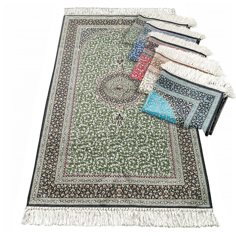 Green Kilim Prayer Mat, Turkish Prayer Mat, Janamaz, Muslim Prayer Rug, Islamic Gift MVD35
