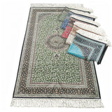 Green Kilim Prayer Mat, Turkish Prayer Mat, Janamaz, Muslim Prayer Rug, Islamic Gift MVD35