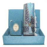 Islamic Gift Box, Special Gift for Father, Velvet Quran, Prayer Mat and Crystal Tasbih Set, Gift for Dad Unique Islamic Gift AOL5