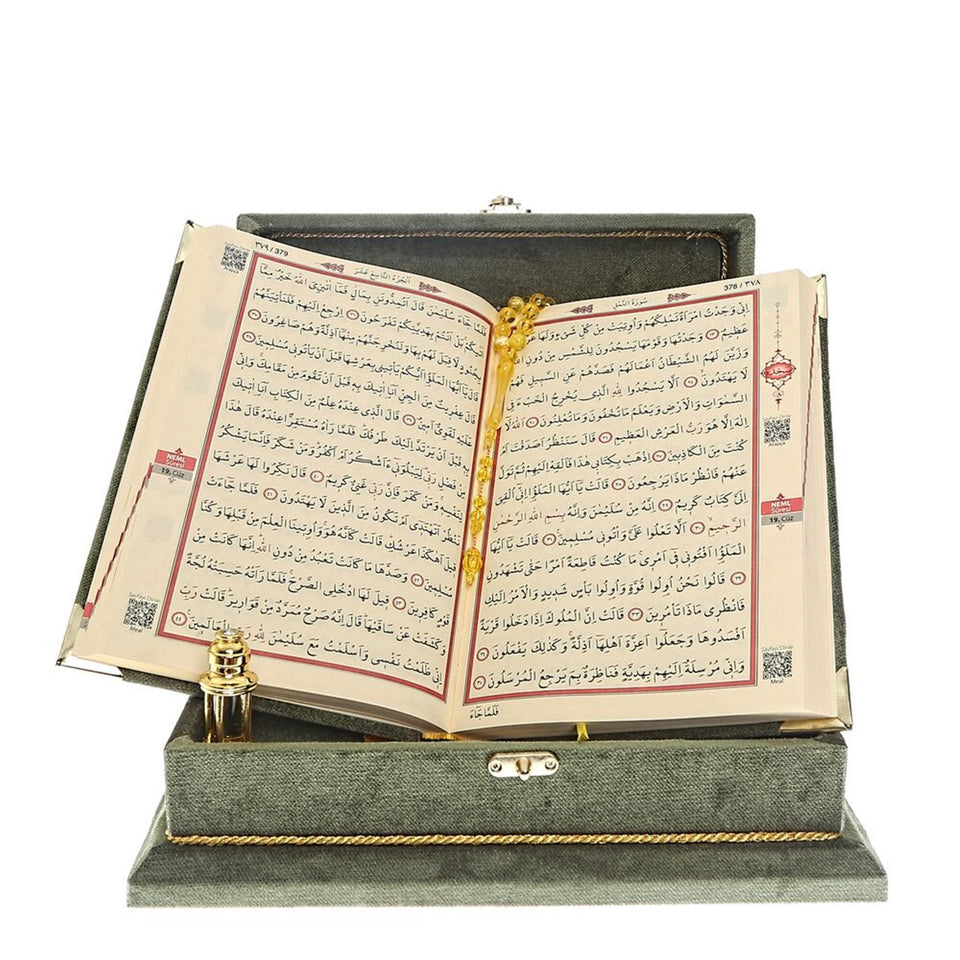 Islamic Gift Box, Special Gift for Father, Velvet Quran, Tasbih Set, Gift for Dad Unique Islamic Gift MVD38