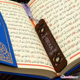 Iqraa Leather Islamic Gift Box, Special Gift for Muslims, Leather Quran, 33 Bead Tasbih Set and Wooden Bookmark Unique Gift