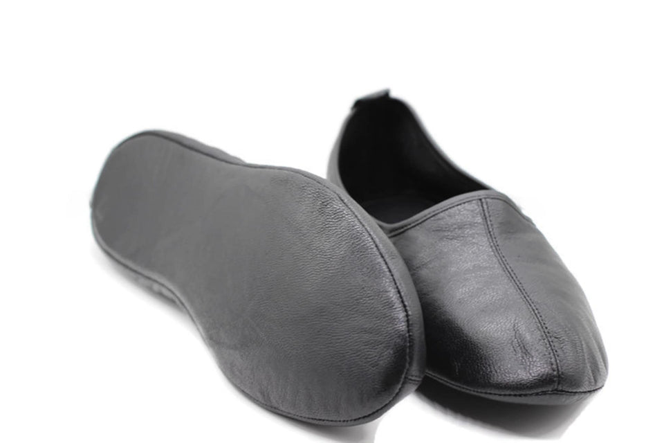 Genuine Leather Handmade Tawaf Shoes with Men Size, Black Winter socks, Shoes, Slippers Islam Mest, Tawaf Socks, Home Shoes