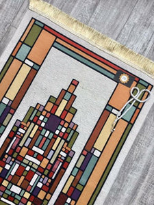 Geometric Art Prayer Mat, Prayer Mat with Tasbeeh, Prayer Rug, Muslim Janamaz, Sajjada, Turkish Rug, Islamic Gift YSLM40 - islamicbazaar