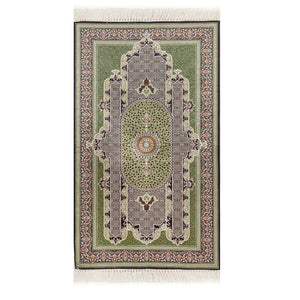 Green Authentic Prayer Mat | Chenille Sajjada | Lux Musallah | Prayer Rug | Janamaz MVD72