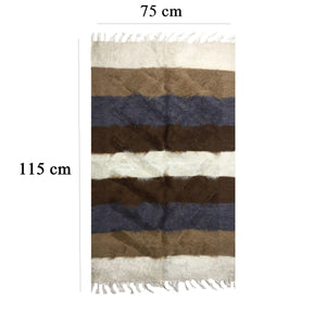 Handmade Angora Goat Mohair Wool Prayer Mat | Kilim Sajjada | Natural Musallah | Handcrafted Prayer Rug | Janamaz 02 - islamicbazaar