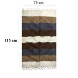 Handmade Angora Goat Mohair Wool Prayer Mat | Kilim Sajjada | Natural Musallah | Handcrafted Prayer Rug | Janamaz 02 - islamicbazaar