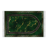 Green Marble Soft Padded Prayer Rug | Cotton Layer Janamaz | Anti Slip Backing Bamboo Cotton Prayer Mat | Islamic Gifts