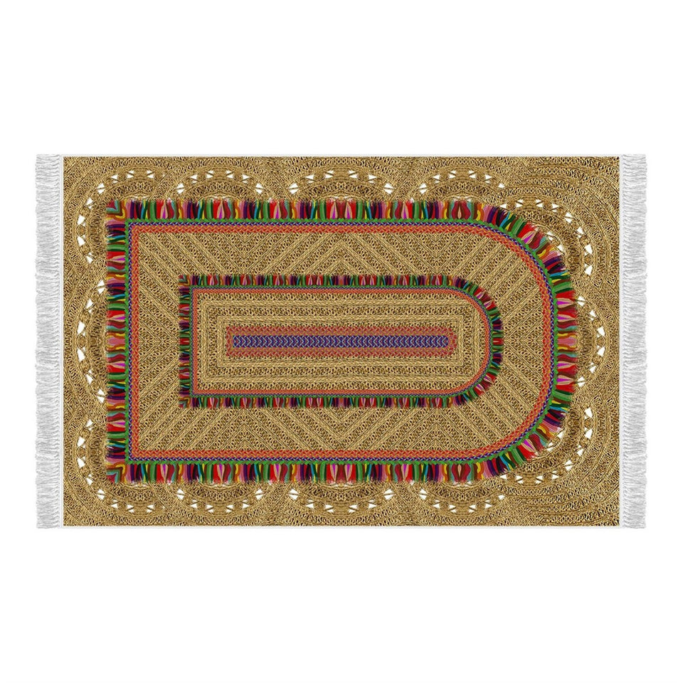 Al Andalus 1 Soft Padded Prayer Rug | Cotton Layer Janamaz | Anti Slip Backing Bamboo Cotton Prayer Mat | Islamic Gifts
