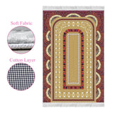 Al Andalus 2 Soft Padded Prayer Rug | Cotton Layer Janamaz | Anti Slip Backing Bamboo Cotton Prayer Mat | Islamic Gifts
