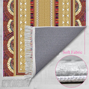 Al Andalus 2 Soft Padded Prayer Rug | Cotton Layer Janamaz | Anti Slip Backing Bamboo Cotton Prayer Mat | Islamic Gifts