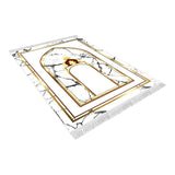 Red and White Mihrab Soft Padded Prayer Rug | Cotton Layer Janamaz | Anti Slip Backing Bamboo Cotton Prayer Mat | Ramadan Islamic Gifts