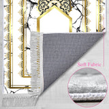 Mihrab Of Selimiye Mosque Soft Padded Prayer Rug | Cotton Layer Janamaz | Anti Slip Backing Bamboo Cotton Prayer Mat | Islamic Gifts