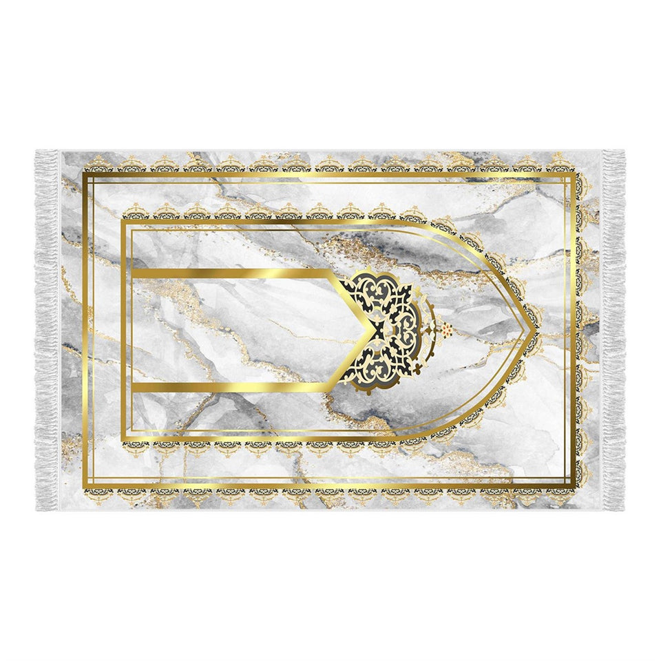 Mihrab of Ayasofya Soft Prayer Rug | Cotton Layer Janamaz | Anti Slip Backing Bamboo Cotton Prayer Mat | Islamic Gifts ürününün kopyası - islamicbazaar