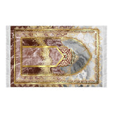 Mihrab of Badsahi Mosque Soft Padded Prayer Rug | Cotton Layer Janamaz | Anti Slip Backing Bamboo Cotton Prayer Mat | Islamic Gifts