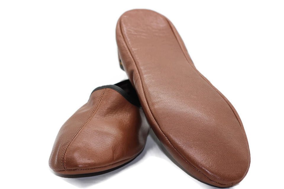 Tunay na Kamay na Ginawang Handmade Tawaf Shoes Sukat ng Mga Lalaki, Brown medyas ng Taglamig, Sapatos, Tsinelas Islam Mest, Tawaf Socks, Home Shoes