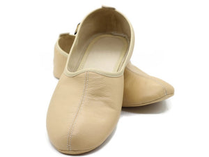 Genuine Leather Cream Feet Warmer Women Size | Winter Socks | Foot Warmers Socks | Shoes Slippers | Tawf Slippers | Leather Socks
