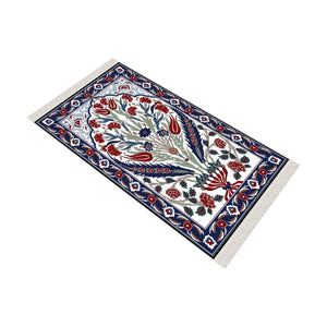 Lalezar Soft Padded Prayer Rug, Cotton Bottom Layer Janamaz, Bamboo Cotton Prayer Rug, Lux Sajdah Musalla