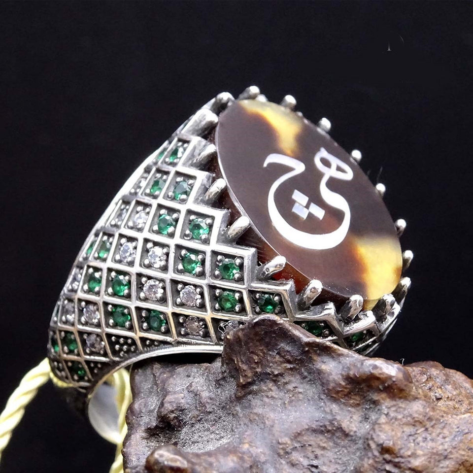 Ever Inscribed Handmade Silver Ring, Sterling Silver Ring, Mens Statement ring, Silver Ring, Handmade ring, Nacre Rings,