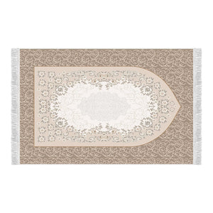 Mihrab of Süleymaniye Mosque Soft Padded Prayer Rug | Cotton Layer Janamaz | Anti Slip Backing Bamboo Cotton Prayer Mat | Islamic Gifts