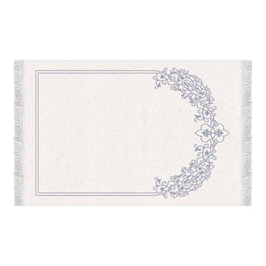 Blue Carpet Soft Padded Prayer Rug | Cotton Layer Janamaz | Anti Slip Backing Bamboo Cotton Prayer Mat | Islamic Gifts