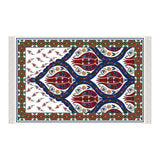 Ottoman Era Mosque Tiles Soft Padded Prayer Rug | Cotton Layer Janamaz | Anti Slip Backing Bamboo Cotton Prayer Mat | Islamic Gifts