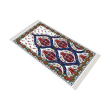 Ottoman Era Mosque Tiles Soft Padded Prayer Rug | Cotton Layer Janamaz | Anti Slip Backing Bamboo Cotton Prayer Mat | Islamic Gifts