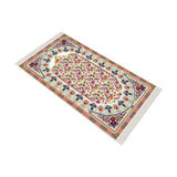 Mosaic Of Flowers Soft Padded Prayer Rug | Cotton Layer Janamaz | Anti Slip Backing Bamboo Cotton Prayer Mat | Islamic Gifts