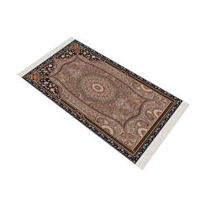 Anatolian Carpet Design Soft Padded Prayer Rug | Cotton Layer Janamaz | Anti Slip Backing Bamboo Cotton Prayer Mat | Islamic Gifts