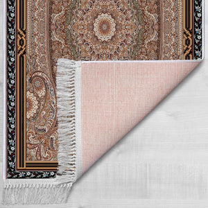 Anatolian Carpet Design Soft Padded Prayer Rug | Cotton Layer Janamaz | Anti Slip Backing Bamboo Cotton Prayer Mat | Islamic Gifts