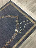 Indigo Door to Andalus Prayer Mat, Prayer Mat with Tasbeeh, Prayer Rug, Muslim Janamaz, Sajjada, Turkish Rug, Islamic Gift YSLM37