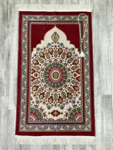 Circle Of Flowers Kilim Prayer Mat, Prayer Mat with Tasbeeh, Prayer Rug, Muslim Janamaz, Bohemian Rug, Turkish Rug, Islamic Gift YSLM40