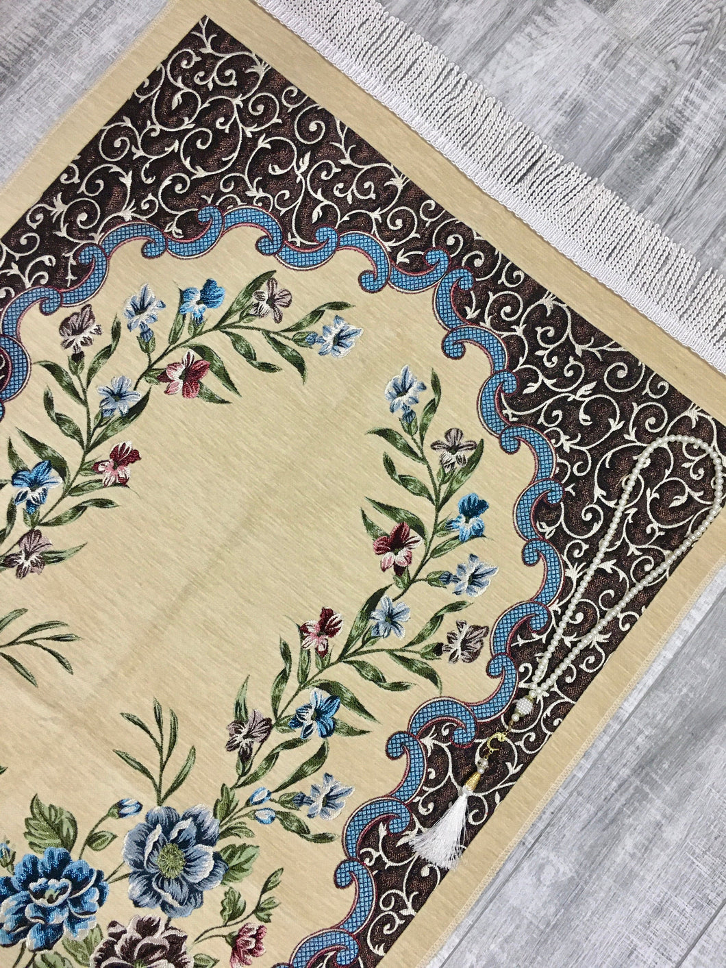 Garden Of Hagia Sophia Prayer Mat, Prayer Mat with Tasbeeh, Prayer Rug, Muslim Janamaz, Sajjada, Turkish Rug, Islamic Gift YSLM43