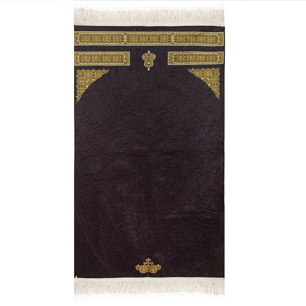 NEW Kaaba Kiswah Inspired Prayer Mat | Musallah | Masjid al Haram Sajjada | Prayer Rug | Janamaz 02