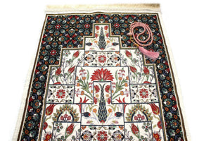 Children Prayer Rug,Prayer Mat, Prayer Mat with Tasbeeh, Prayer Rug,Muslim Janamaz,Bohemian Rug,Turkish Rug,Islamic Gift YSLM58