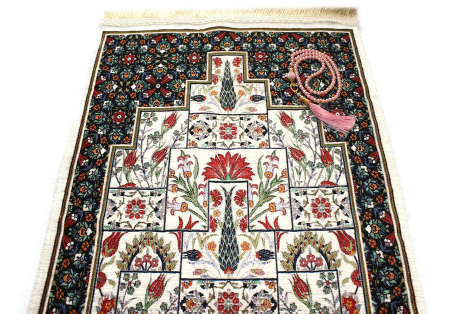 Children Prayer Rug,Prayer Mat, Prayer Mat with Tasbeeh, Prayer Rug,Muslim Janamaz,Bohemian Rug,Turkish Rug,Islamic Gift YSLM58