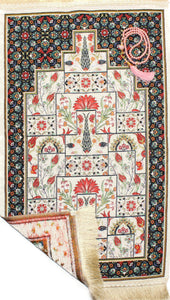 Children Prayer Rug,Prayer Mat, Prayer Mat with Tasbeeh, Prayer Rug,Muslim Janamaz,Bohemian Rug,Turkish Rug,Islamic Gift YSLM58