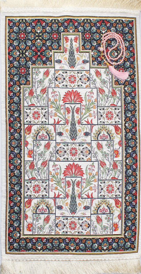 Children Prayer Rug,Prayer Mat, Prayer Mat with Tasbeeh, Prayer Rug,Muslim Janamaz,Bohemian Rug,Turkish Rug,Islamic Gift YSLM58