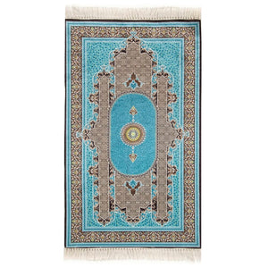 Blue Authentic Prayer Mat | Chenille Sajjada | Lux Musallah | Prayer Rug | Janamaz MVD67