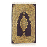 Black Authentic Prayer Mat | Chenille Sajjada | Lux Musallah | Prayer Rug | Janamaz MVD69