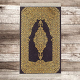 Black Authentic Prayer Mat | Chenille Sajjada | Lux Musallah | Prayer Rug | Janamaz MVD69