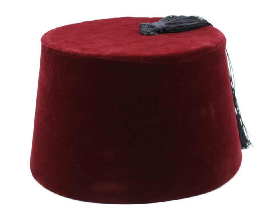 Egyptian Turkish Red Fez Tarboush Hat Black Tassel, Doctor Who Fez Hat Costume Accessories