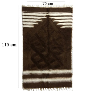 Handmade Angora Goat Mohair Wool Prayer Mat | Kilim Sajjada | Natural Musallah | Handcrafted Prayer Rug | Janamaz - islamicbazaar