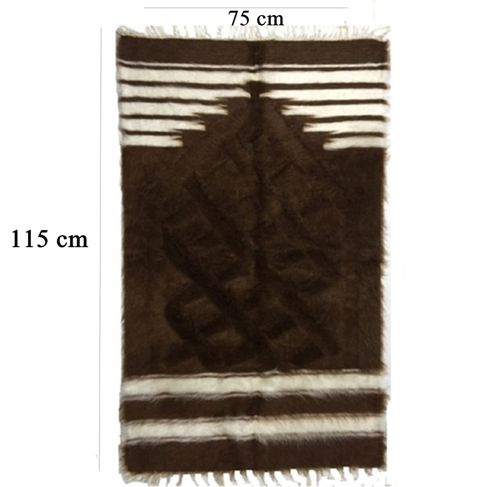 Handmade Angora Goat Mohair Wool Prayer Mat | Kilim Sajjada | Natural Musallah | Handcrafted Prayer Rug | Janamaz - islamicbazaar