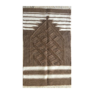 Handmade Angora Goat Mohair Wool Prayer Mat | Kilim Sajjada | Natural Musallah | Handcrafted Prayer Rug | Janamaz 80x120cm - islamicbazaar
