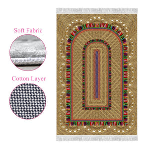 Al Andalus 1 Soft Padded Prayer Rug | Cotton Layer Janamaz | Anti Slip Backing Bamboo Cotton Prayer Mat | Islamic Gifts