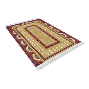 Al Andalus 2 Soft Padded Prayer Rug | Cotton Layer Janamaz | Anti Slip Backing Bamboo Cotton Prayer Mat | Islamic Gifts