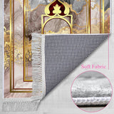 Colorful Mihrab 2 Soft Padded Prayer Rug | Cotton Layer Janamaz | Anti Slip Backing Bamboo Cotton Prayer Mat | Islamic Gifts