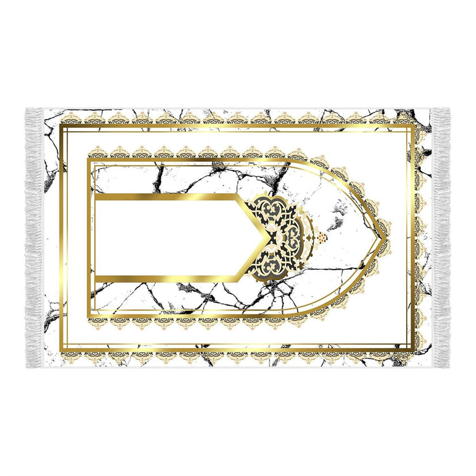Mihrab Of Selimiye Mosque Soft Padded Prayer Rug | Cotton Layer Janamaz | Anti Slip Backing Bamboo Cotton Prayer Mat | Islamic Gifts