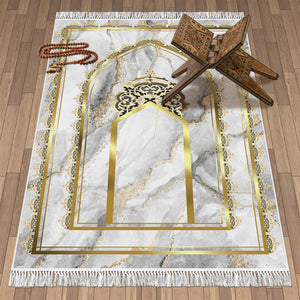 Mihrab of Ayasofya Soft Prayer Rug | Cotton Layer Janamaz | Anti Slip Backing Bamboo Cotton Prayer Mat | Islamic Gifts ürününün kopyası - islamicbazaar